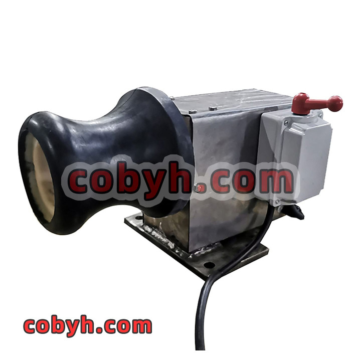 166-77kg 21-33m/min Electric Horizontal Marine Capstan Winch - Rope & Anchor Hauler, Rubber & Plastic Drum